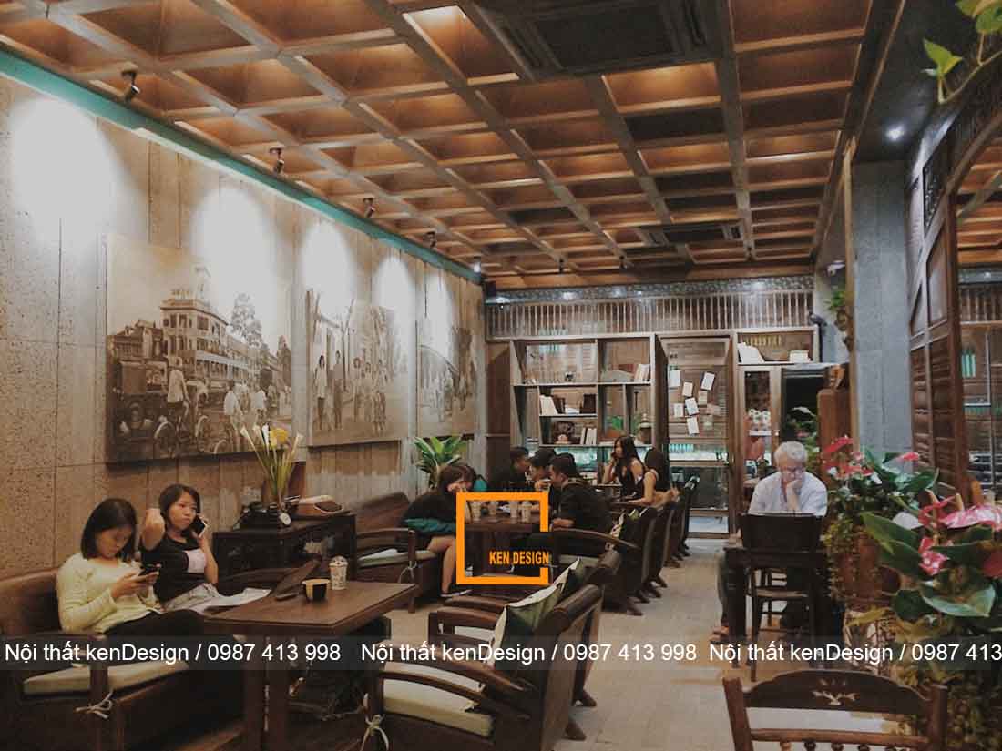 thiết kế quán cafe phong cách retro 
